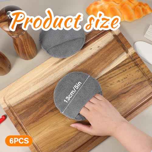 6Pcs Cutting Board Oil Applicator Microfiber Sponge Applicator for Wood Conditioner Leather Conditioner Applicators Versatile Polishing Sponges for Cutting Boards Wooden Furniture Leather Care