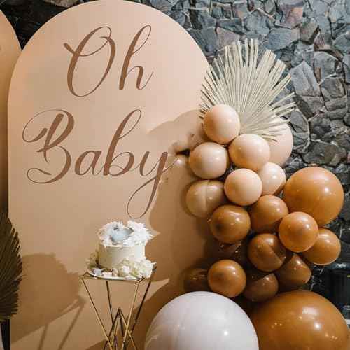 Oh Baby Wall Sticker, Baby Shower Party Decal Sign, Gender Reveal Party Decorations, Arch Decor Party Decorations Vinyl Stickers for Backdrop Party Supplies