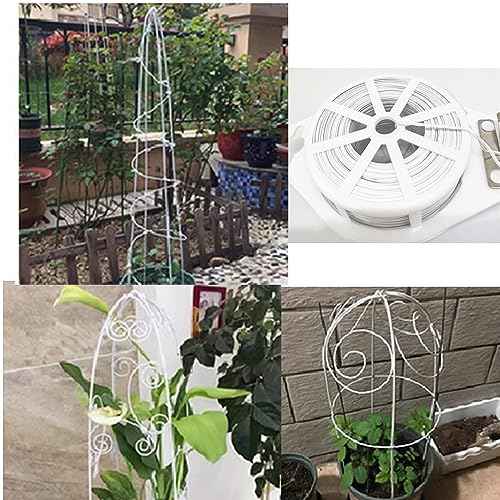 656ft (200m) Twist Ties, Garden Plant Ties with Cutter, Reusable Multifunctional Plant Ties, Fixing Vines Plant Support for Gardening Home Office(White)