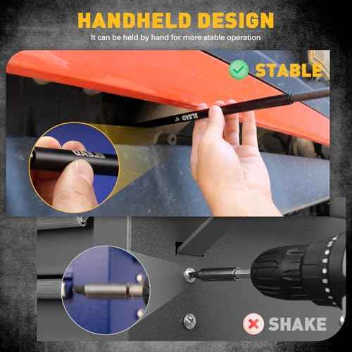 ELEAD Drill Bit Extension Set, 15" Magnetic Drill Screwdriver Bit Holder Extender with Aluminum Sleeve, 1/4 Inch Hex Shank Quick Release Extension Adapter