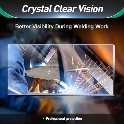 5 per pack - 770237/231921 Inside Lens Cover for Digital Performance Helmets Front Cover Lens for Digital Infinity Series Welding Helmet - High Clarity Replacement Welding Helmet Lens