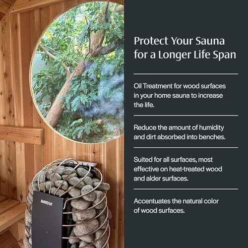 Almost Heaven Saunas Paraffin Oil, Wooden Bench & Surface Protection Oil, Wooden Surface Treatment to Protect & Accentuate Natural Wood Color, Extend Your Home Sauna Lifespan, 16.9 FL OZ