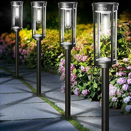 Solar Pathway Lights Outdoor 8Pack, 12H Lasting Solar Powered Path Lights for Outside, IP65 Waterproof Solar Walkway Lights Outdoor for Yard Sidewalk Driveway Patio