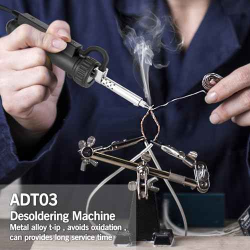Solder sucker,Automatic Desoldering Pump Vacuum, Electric Solder Tin Sucker, Electric Desoldering Pump Automatic Vacuum Solder Sucker US Plug AC 110V 30W with 3 Soldering Suction Tips