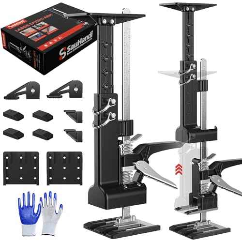 SauHandi Cabinet Jacks for Installing Cabinets,3rd Hand Support System with 365 LB,Hand Lifting Jack Tool,23.4 inches Third Hand Tool Adjustable Support Pole Installing Cabinet Jack