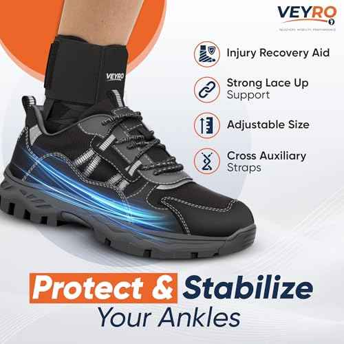 Lace Up Ankle Brace for Men & Women ? Adjustable Ankle Support Straps for Sprained Ankle, Achilles Tendonitis, Ligament Injury & Pain Relief ? Sports Ankle Brace for Basketball, Football & Volleyball (Large)