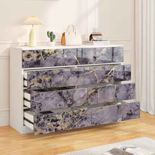 Wallercity Glossy Purple Gold Marble Contact Paper for Table Tops Waterproof Shiny Cracked Marble Wallpaper Peel and Stick Vinyl Purple Granite Wall Paper for Cabinets Counter Top Covers 15.8"x78.7"