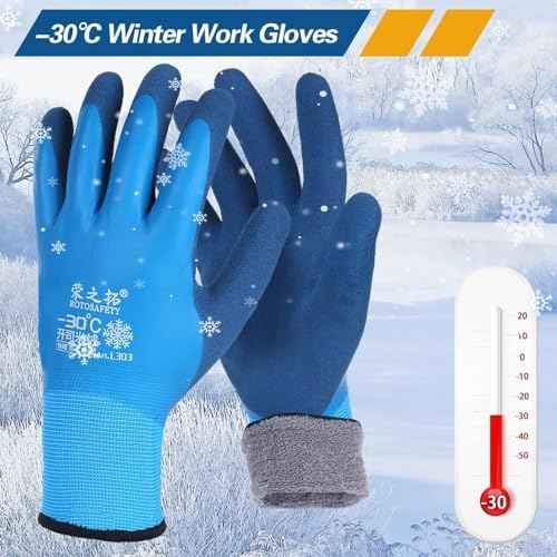 Waterproof Winter Work Gloves for Men Thermal Insulated Gloves Warm Freezer Working Gloves for Cold Weather