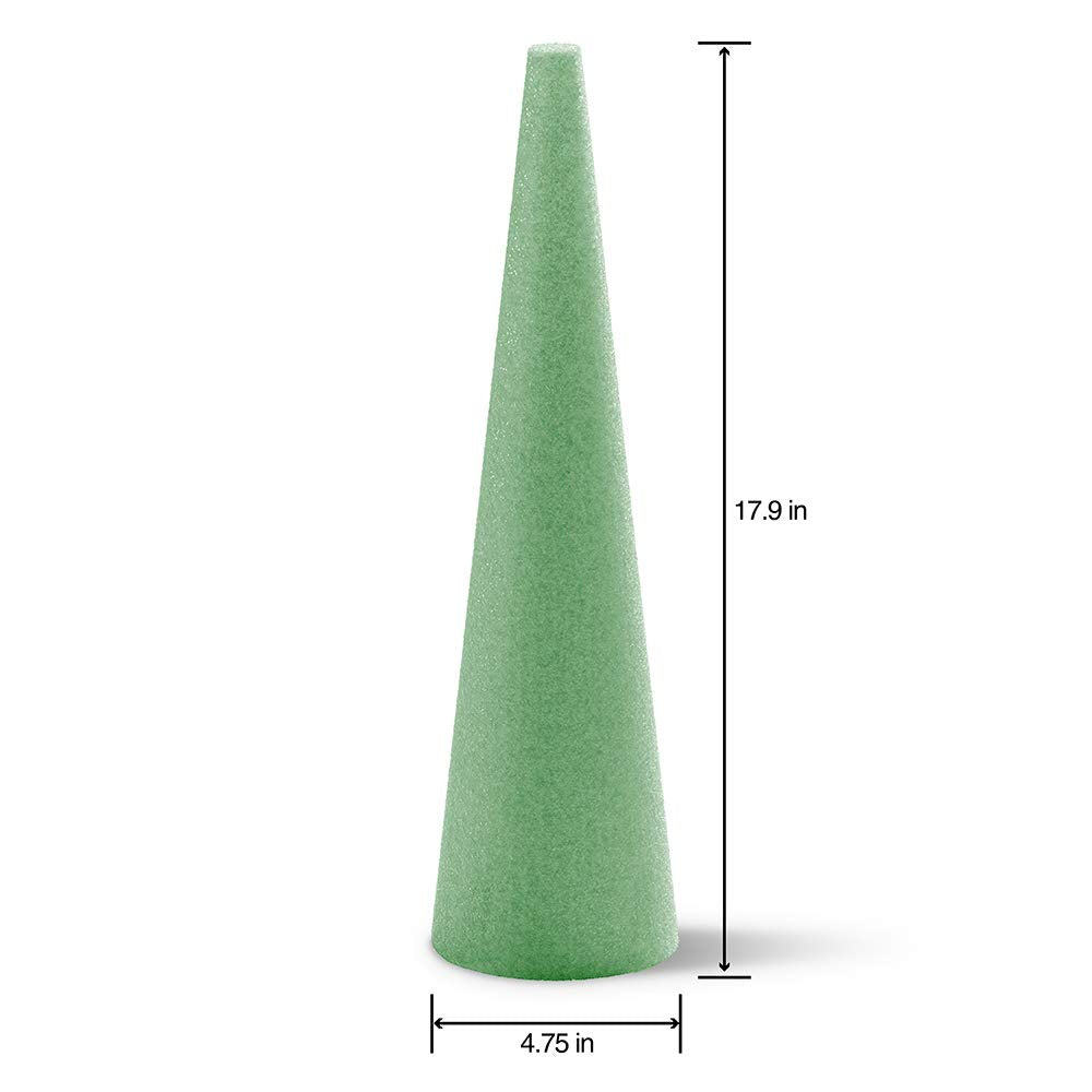 FloraCraft FloraFōM Cone 4.75 Inch x 17.9 Inch Green