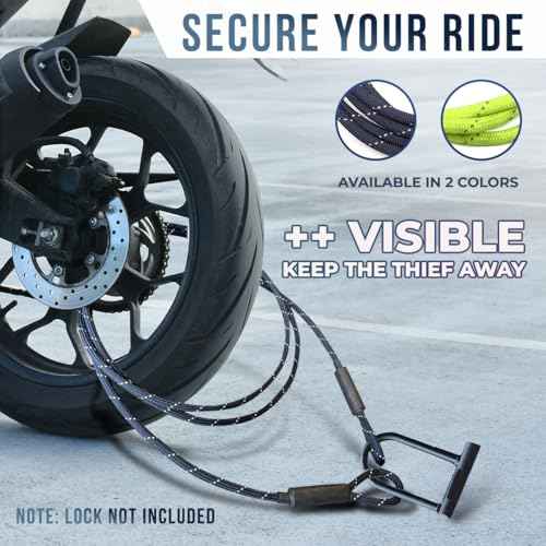 Big & Strong 7/16" Steel Security Cable Lock (7FT/13FT) with Looped Ends Anti-Theft for High-Value Assets, Movement Protection of Motorcycles, Generators, Jobsite Tools, Grills & More