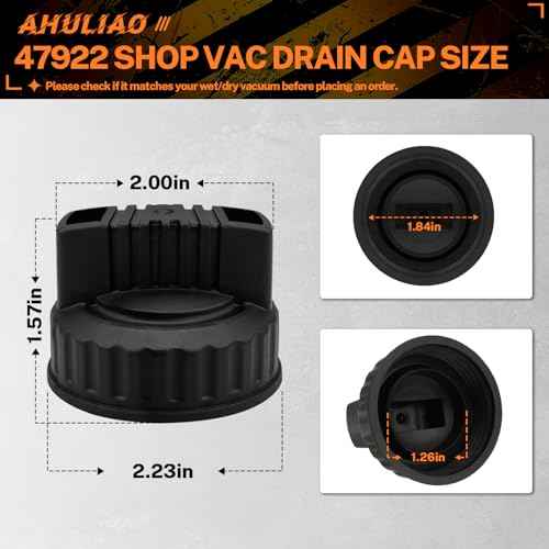 47922 Drain Cap Wet/Dry Vacs, for Shop Vac Drain Cap, New Workshop Vacuums Cleaner Replacement Parts