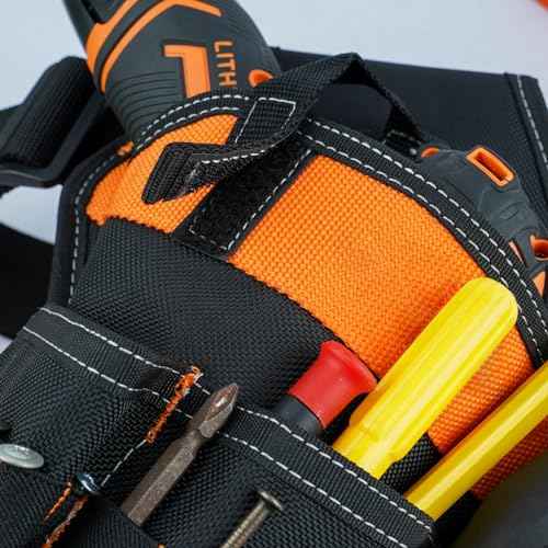 KUNN Right Handed Drill Holster, Heavy Duty 3-in-1 Impact Driver Holder with Magnetic Wristband for Tool Belt