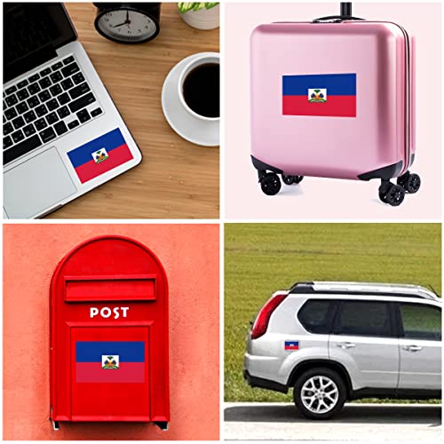 QQSD Haiti Flag Sticker Haitian Decal in Multiple Sizes, 3 Pack, 11.7 x 8.3 Inches