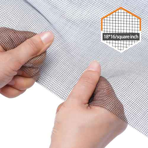 Fiberglass Window Screen Roll 48¡± x 100¡¯ Easy to Use Black Replacement Window Screens for House Windows or Door