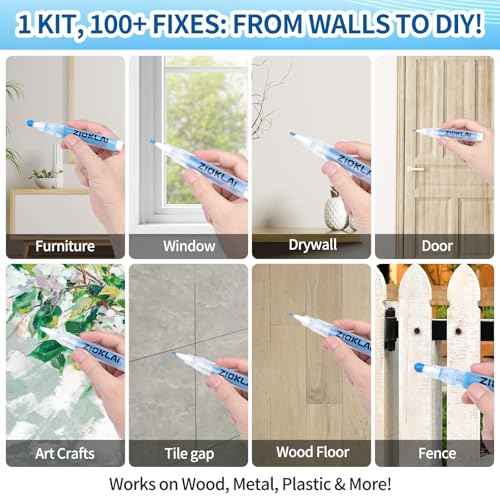 Refillable Touch Up Paint Pen Set 3 Paint Touch Up Pens Fillable Pens with 3 Syringes & 3 Brush Heads (Fine, Round, Flat) for Walls, Wood, Furniture, Cabinets, DIY