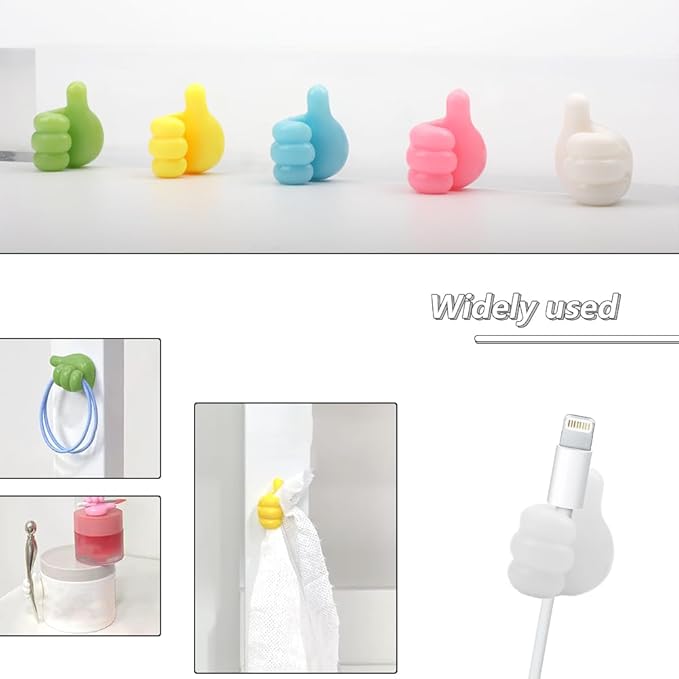 10 Pcs Cream Spoon Holder, Skincare Tool Organizer for Lip Brush, Eye Cream Massage Stick & Cosmetic Spatula, Vanity Storage Bracket Cute Thumb Shape