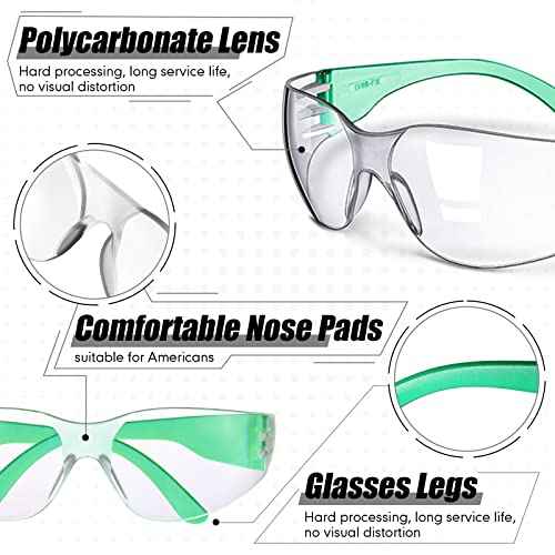 Chumia 64 Pcs Kids Safety Glasses Scratch Impact Resistant Safety Goggles Anti Fog Protection Glasses with Clear Lens