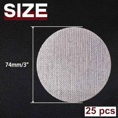 SPEEDWOX 3-Inch 80 Grit Mesh Abrasive Dust Free Sanding Discs, Virtually Dust-Free, Box of 25 Discs, Sanding Discs Hook and Loop for Metal, Wood, Composites, Stock Removal, and Fine Finishing