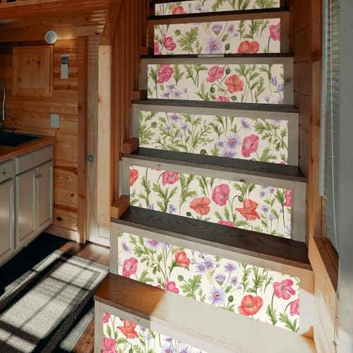 Peel and Stick Wallpaper for Home Decoration Kitchen Luxuriant Blossoms Wallpaper Removable Vinyl Self Adhesive Shelf Paper & Drawer Liner Roll House, Workshop & Office 17.3" x 118" SM-077-3