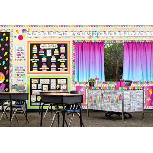 Teacher Created Resources Aqua and Lime Color Wash Straight Border Trim