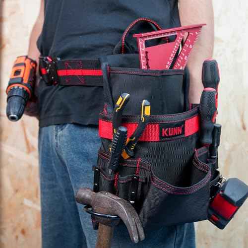 Tool Pouch Heavy Duty Pro Tool Organizer Belt Pouch for Construction Electrician Carpenter Contractor Handy Man