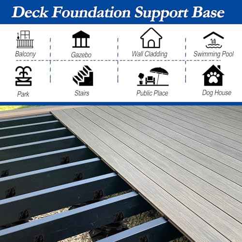 30 PCS Adjustable Plastic Pedestal Paver, Heavy Duty Deck Blocks Foundation Base Support, Decking Foundation Blocks Level up 1-3/16" to 2-3/8", Deck Pedestal Flooring Platform Joists Beams Support