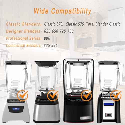 90oz WildSide+ Jar for Blendtec, replace 570 575 625 650 725 759 800 825 885 etc, wide compatible with Classic/Designer/Professional/Commercial Series Container Pitcher Cup