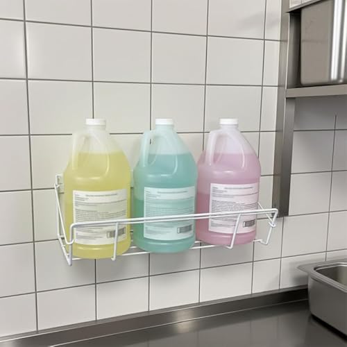 TCD Parts Wall Mount Jug Storage Rack ? Heavy Duty Wire Organizer for 1 Gallon Jugs ? Soap, Detergent, & Hand Sanitizer Holder ? Space-Saving Wall-Mounted Liquid Storage