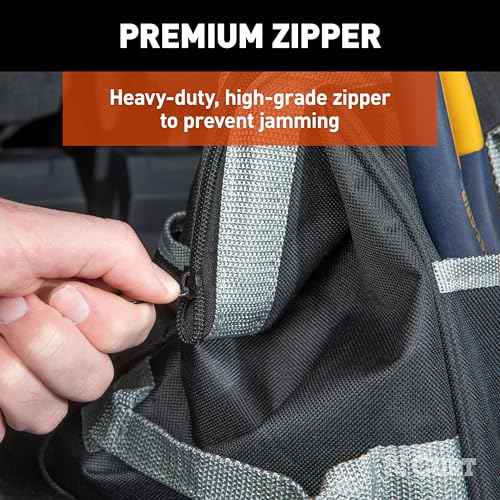 CURT 70004 Towing Accessories Storage Tool Bag, 14 Pockets, Reinforced Webbing