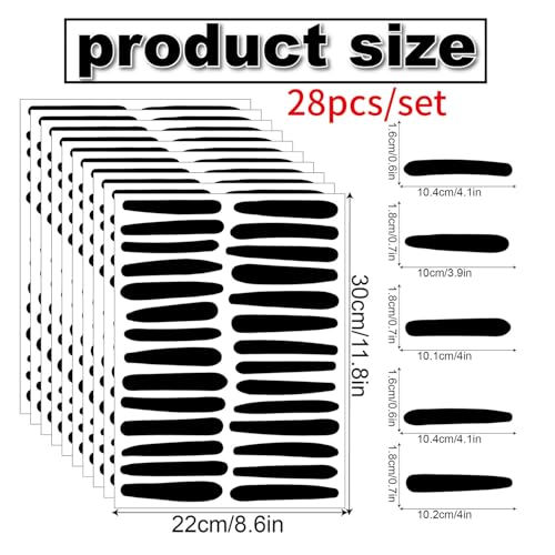 280Pcs Black Modern Lines Removable Peel and Stick Waterproof Sprinkle Wall Stickers Kids Girls Boys Bedroom Nursery Playroom Classroom DIY Dorm Living Room Party£¨Scandinavian Style£©