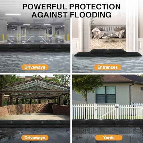MFR Water Activated Flood Bags for Flooding, Home, Doorway, Driveway, Garage Sandless Sand Bags for Anti Flood Barrier 2ft x 1.3ft, 6-Pcs