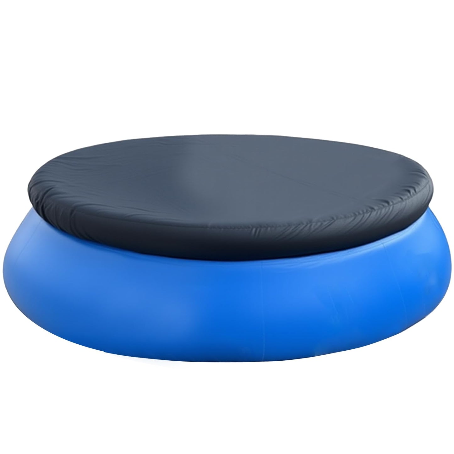 10 FT Round Inflatable Pool Cover, Outdoor Swimming Pool Cover, Dustproof Waterproof Prevent Leaves, Prevent from Debris Pool Cover, Elastic Bands for Easy Installation(Black)