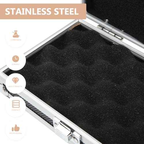 Mini Briefcase Aluminum Tool Holder Box Case, Baby Briefcase Zarges Aluminum Cases Professional Flight Briefcase Tool Box Travel Luggage Organizer Case for Craftsman Carry Man