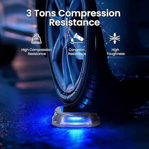 SOLPEX Solar Deck Dock Lights Outdoor 12 Pack, Color Changing Solar Powered Light, Driveway Lights, Waterproof for Step, Sidewalk, Path, Garden, Yard