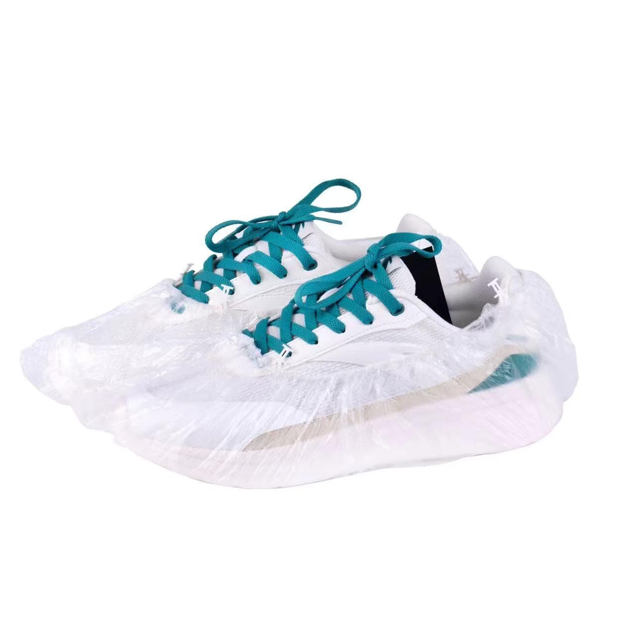 JATHIN Disposable Shoe Cover Refills for Automatic Shoe Cover Dispenser Machine, T-Buckle Shoe Cover 100 Pcs[White]