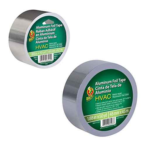 Duck Brand HVAC UL 723 Metal Repair Aluminum Foil Tape, 1.88-Inch by 10 Yards, Single Roll, Silver (280416)