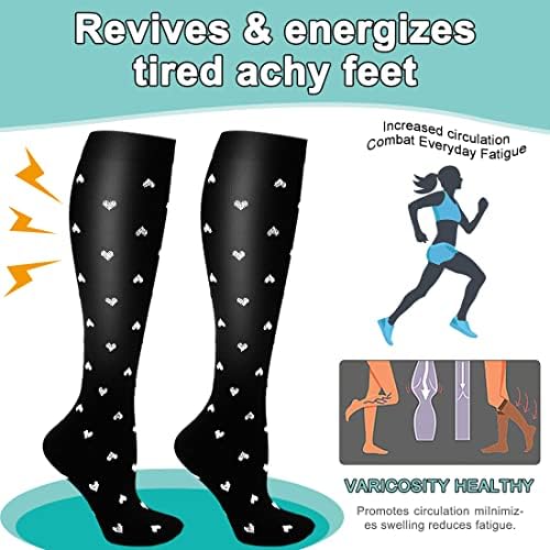 BIQU Compression Socks for Women and Men Circulation-Best Support for Running, Athletic, Nursing, Travel(BQ-10-10 S/M)