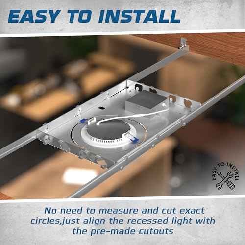 OHLECTRIC 6 Pack ? New Construction Mounting Plate ? Muti-Size 3/4/6 Inch ? Easy Cutout Adjustable Hole Size & Bars - Made of Galvanized Steel Recessed LED Rough in Plate/Bracket