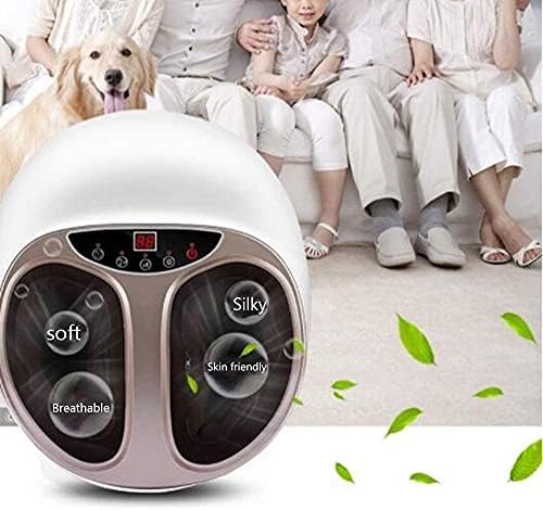 Foot Massager Machine with Heat, Shiatsu Deep Tissue Kneading, Rolling Massage, Air Compression for Plantar Fasciitis, Pain Relief, Relax for Home or Office Use (Color : White)
