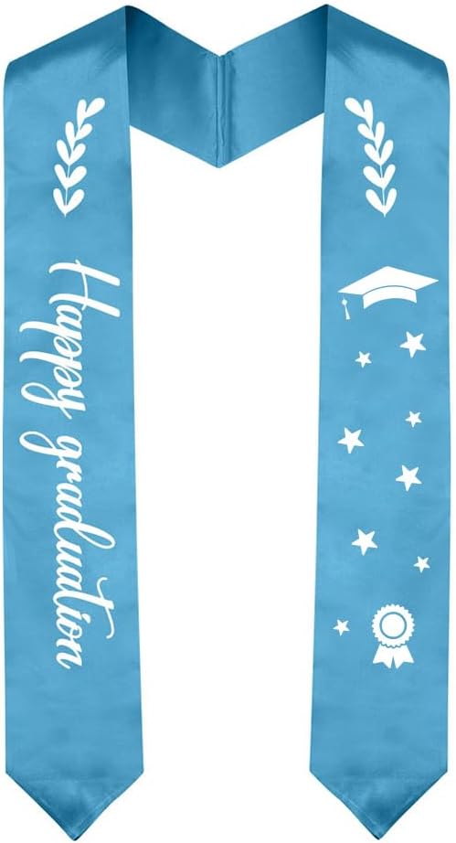 Graduation Stole Graduation Sash Unisex Adults Class of 70'' Stoles for Academic and Choral Ceremony