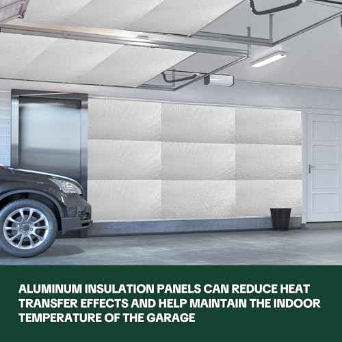 BALAPET Self-Adhesive Garage Door Insulation Kit, 8pcs 24" x 48" Garage Insulation Panels,Double Bubble Reflective Aluminum Foil Winter Clod and Summer Heat for Garage Attic Wall
