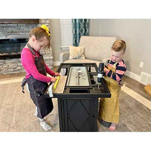 Torxgear Kids Kids Soft Canvas Apron - Shop and Blacksmith Apron for Boys & Girls - Durable Woodworking and Workshop Tool Apron - Adjustable Children's Art Smock for Crafts, Painting & DIY Projects