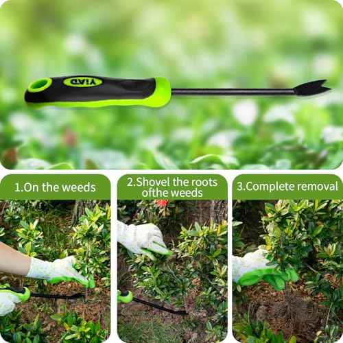 Dandelion Weed Puller Tool, Weed Puller Tool with Ergonomic Handle Garden Weed Remover Tool for Planting, Dandelion Puller Flower and Vegetable Care in Lawn Garden Yard