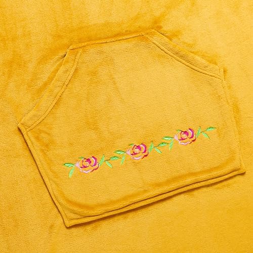 Keyocean Wheelchair Blanket, Soft Lightweight Warm Lap Blacket for Elderly, Honey Gold