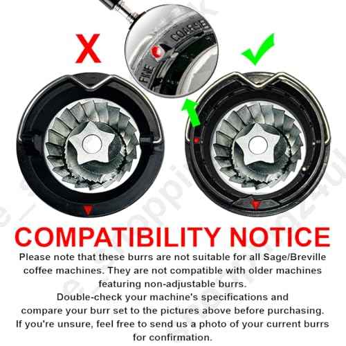 Upper & Lower Precision Fit Conical Burrs for Sage/Breville Barista Espresso Coffee Machines Grinders