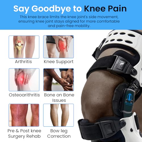 Comfyorthopedic OA Unloader Knee Brace Support for Osteoarthritis, Bone on Bone Arthritis Knee Joint Pain Cartilage Relief, Medial /Inside Plus Size Offloader L1851/L1843 Fits Up to 32in Thigh Circumference