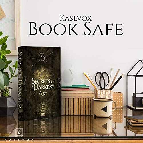 Fake Book Box - Small Safe Box with Combination Lock - Hidden Safe in Plain Sight - Diversion Safes - Secret Safes (Darkest Art) (Large)