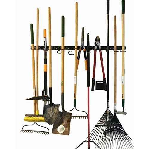 Adjustable Storage System 48 Inch, Wall Holders for Tools, Mop Broom Holder, Garage Organizer, Garden Tool Organizer, Garage Storage