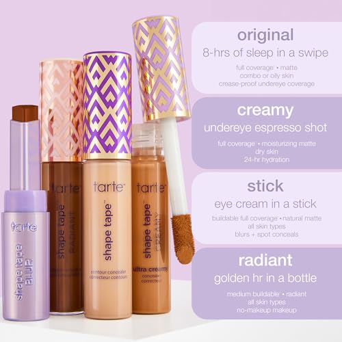 tarte shape tape concealer – Full-Coverage Creaseless Soft Matte Finish, Brightening Under-Eye & Face Makeup, 16hr Longwear, Vegan & Cruelty-Free, full size, 12S fair