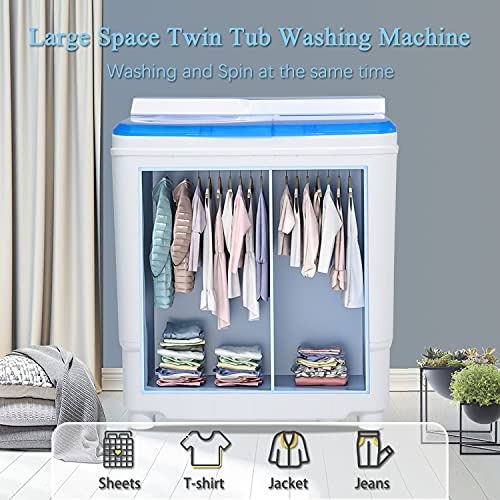 INTERGREAT Portable Washing Machine 24 lbs Mini Washer and Dryer Combo, Small Compact Apartment Washer Machine for Laundry, Camping, RV, Dorms
